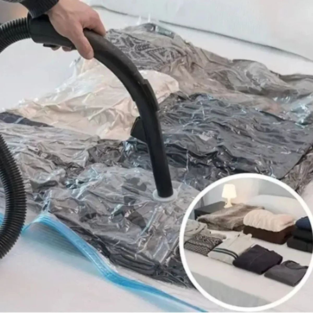 GENERICO - Pack X6 Bolsas al Vacío para Guardar Ropa 60x80 cm