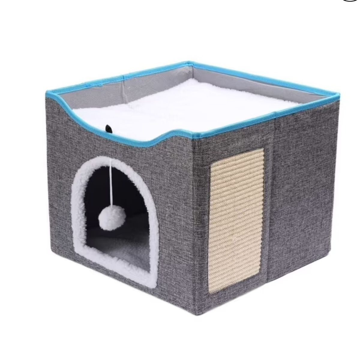 GENERICO - Cama Iglu Cueva para Mascotas Gris
