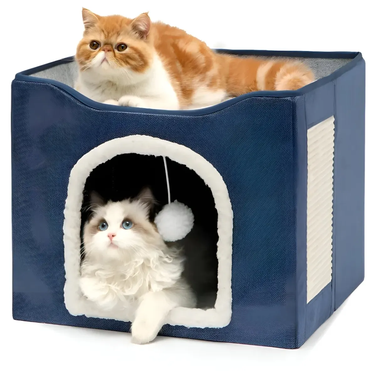 GENERICO - Cama Iglu Cueva para Mascotas Azul