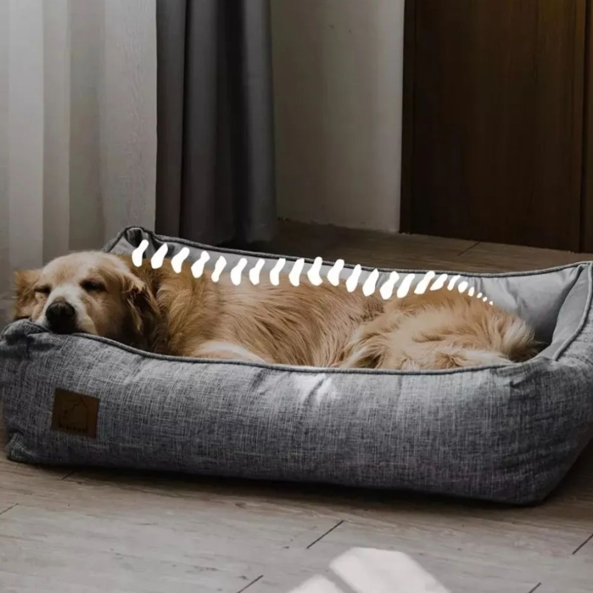GENERICO - Cama Colchoneta para Mascotas Gris 107x82x20 cm