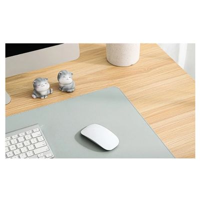 Imagen 2 del producto Alfombrilla Mousepad De Cuero Impermeable Reversible 80x40 GRIS