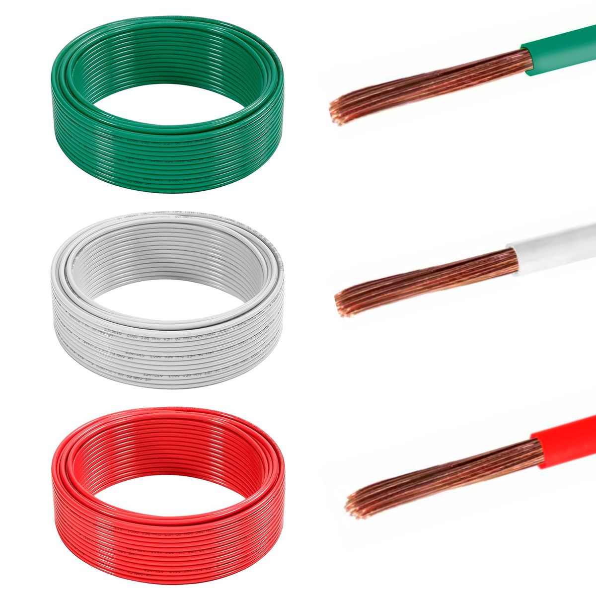 GENERICO - Cable Eva 1,5mm Libre De Halogeno (pack 3 Rollos De 15mts)