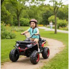 GENERICO - Moto a batería 4 Ruedas 12 V 4x4 Cuatrimoto Electrica Roja
