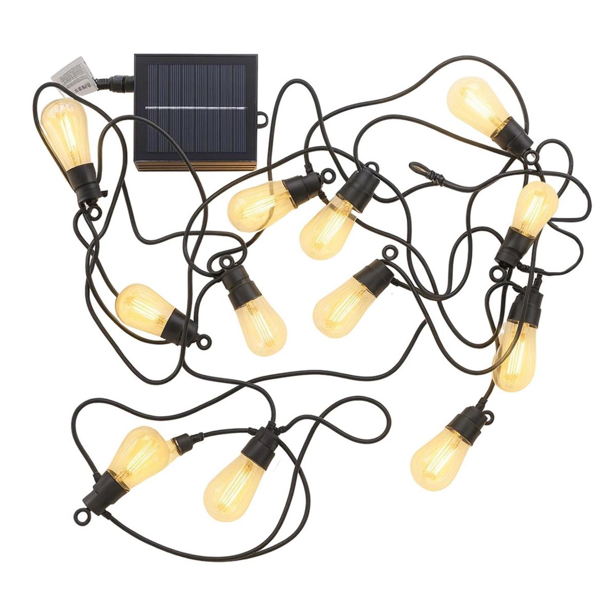 MEGABRIGHT - Guirnalda Led Solar 65mts Con 10 Amp 2700k Megabright