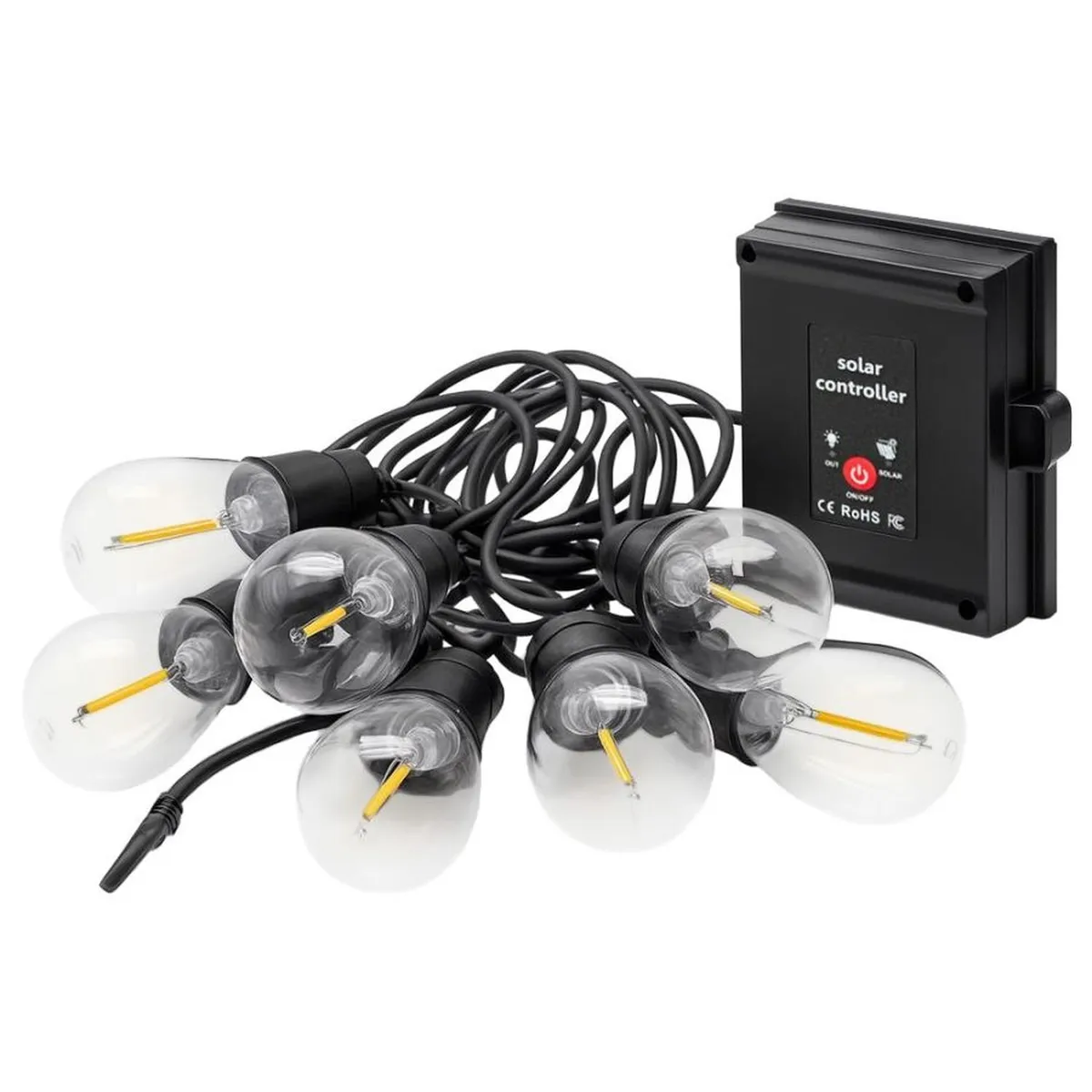 MEGABRIGHT - Guirnalda Led Solar 65mts Con 10 Amp 2700k Megabright