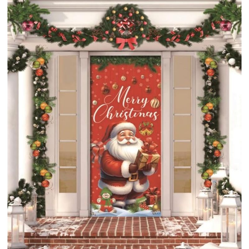 GENERICO - FUNDA DE PUERTAS DE NAVIDAD