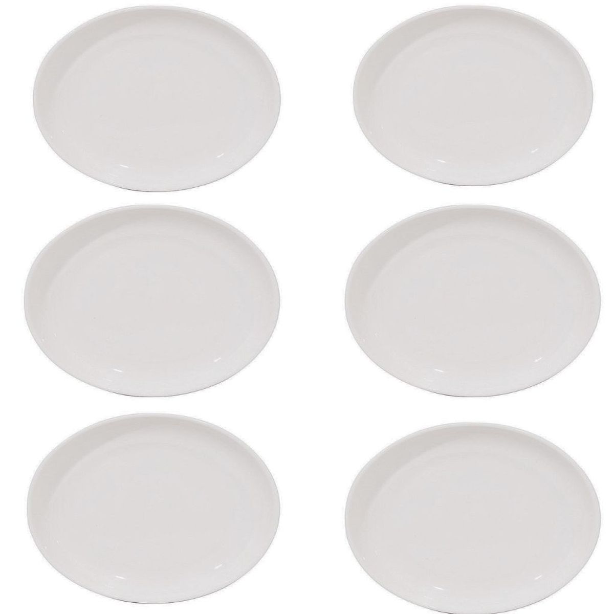 HALLEN - Set de 6 Ensaladeras 30,5 Cm Porcelana Blanca.
