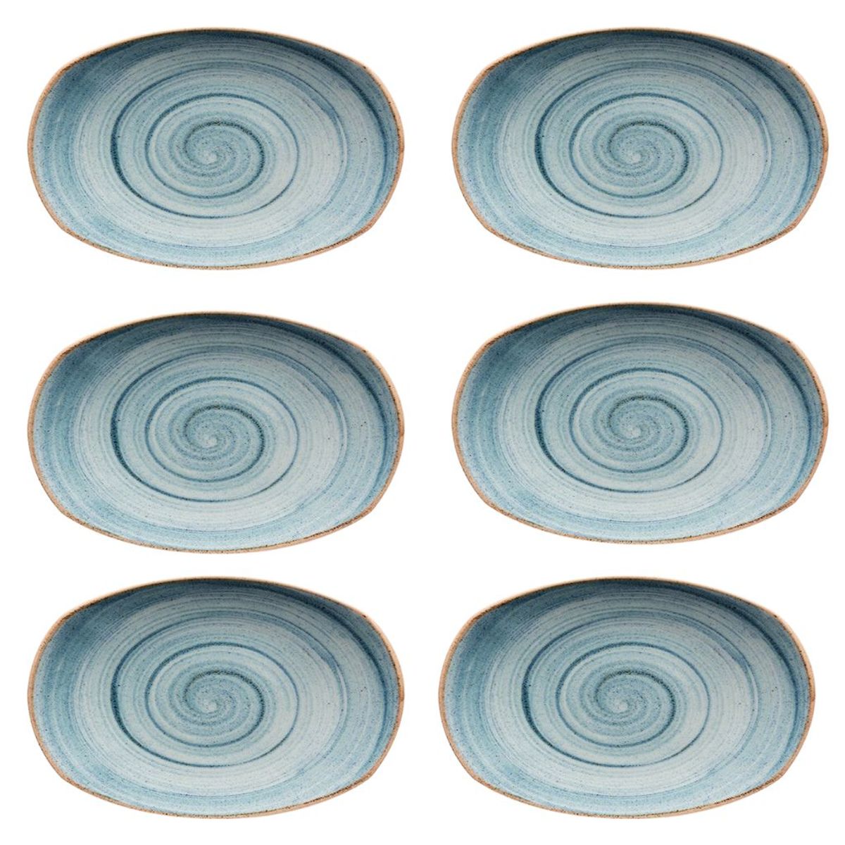 CORONA - Set de 6 Platos Postre 20,3 Cm AzulMar Artisan