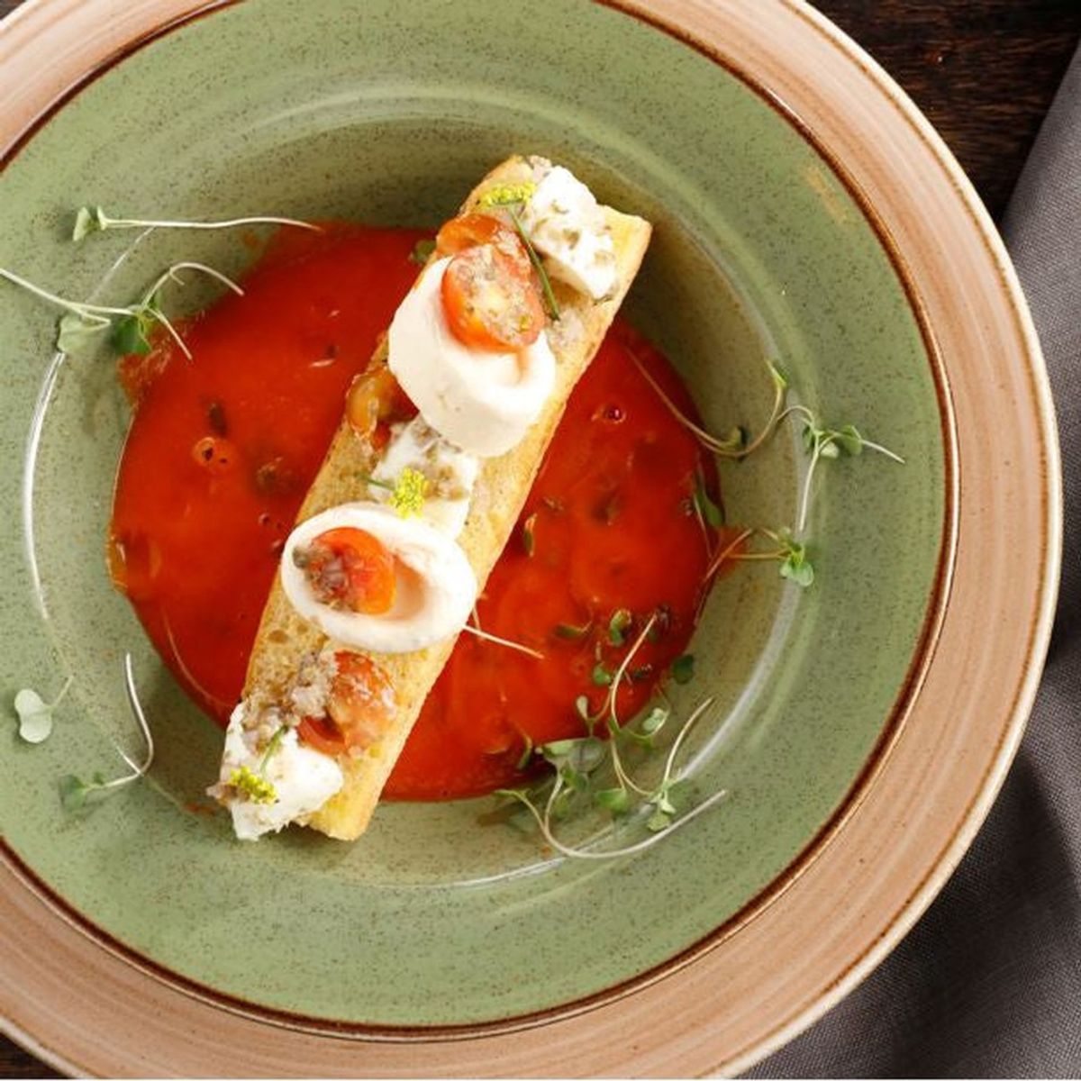 CORONA - Set de 6 Platos Coupe 23,6 Cm Verde Artisan