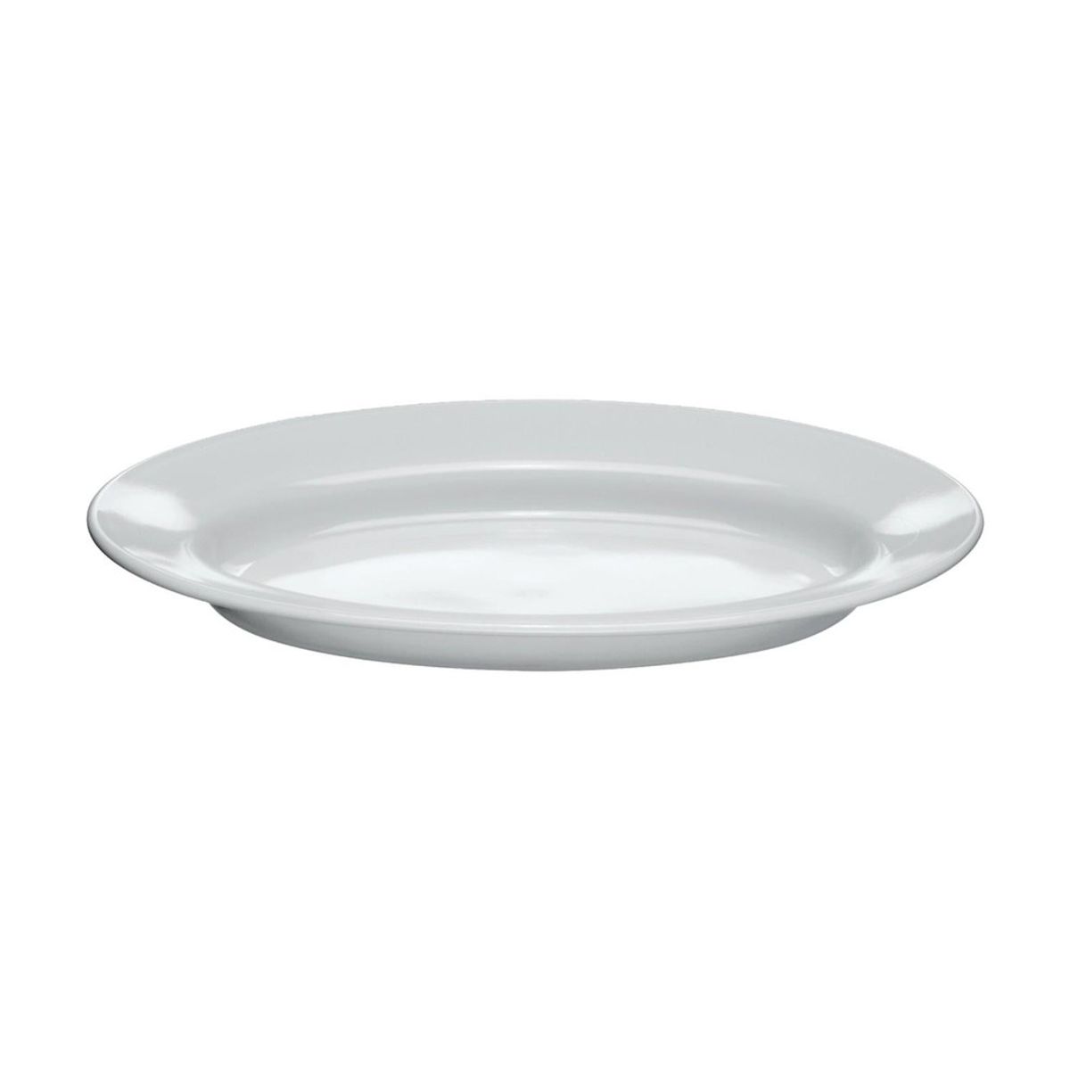 GENERICO - Pack 6 Platos Fuente Ovalado Vidrio Templado Blanco 22 Cm
