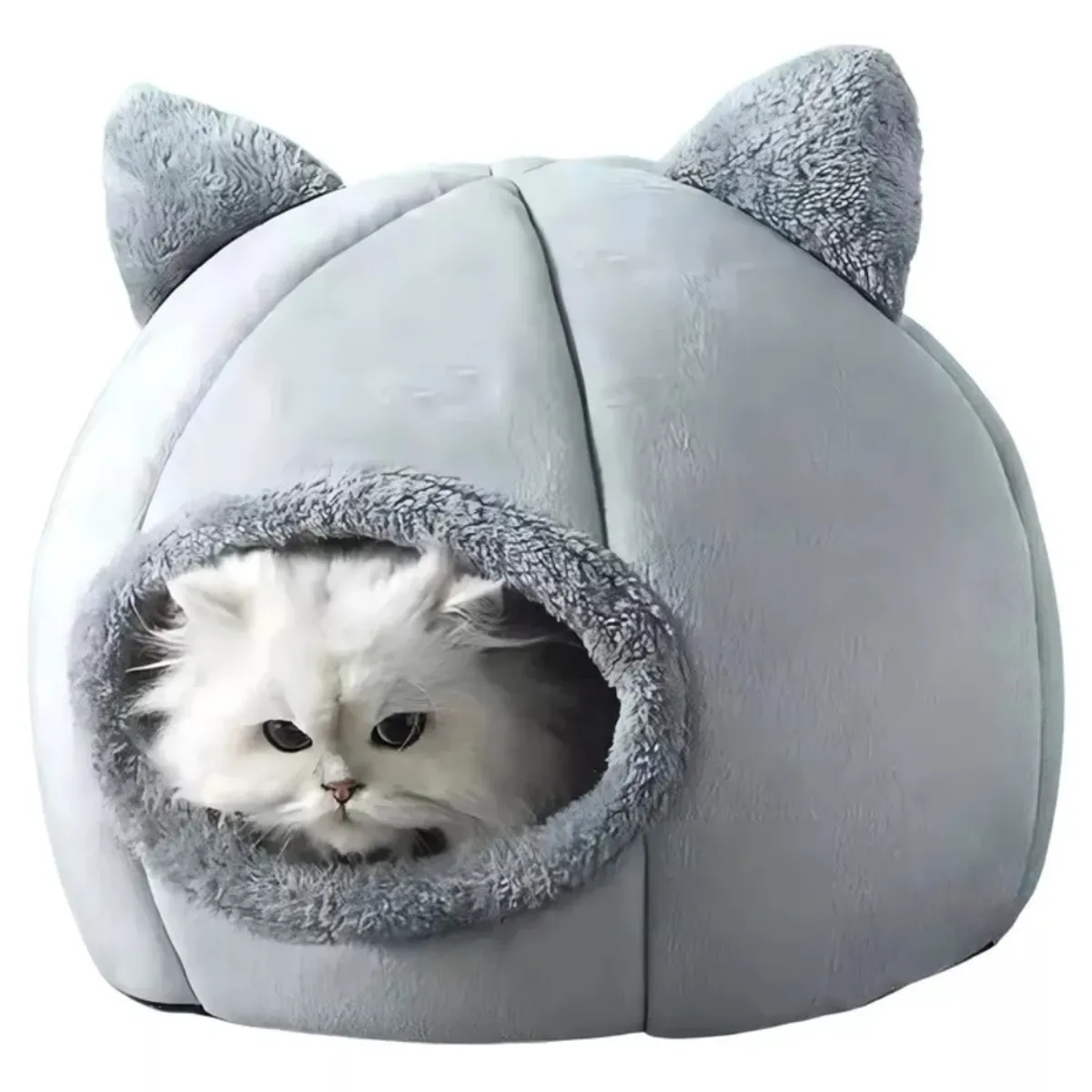 GENERICO - Cama Iglu Cueva para Mascotas Gris