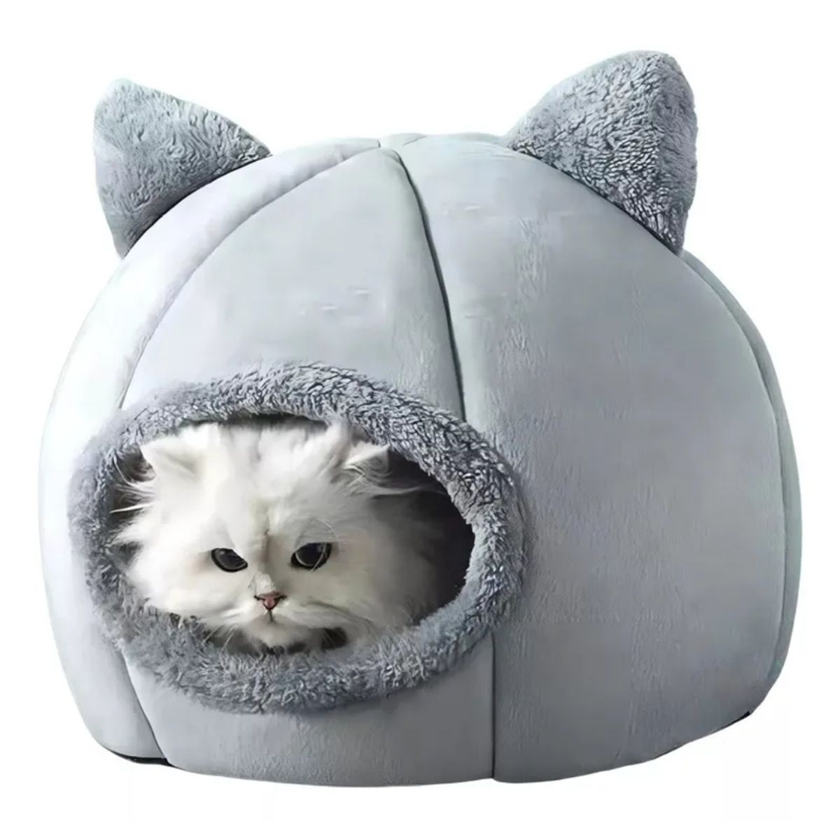 GENERICO - Cama Iglu Cueva para Mascotas Gris