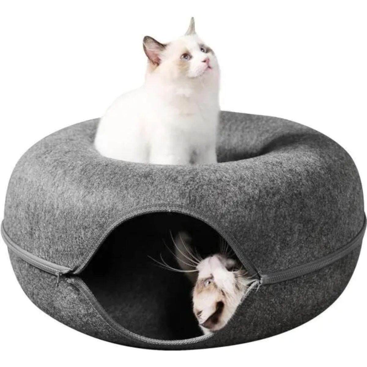 GENERICO - Cama Iglu Cueva para Mascotas Gris Oscuro