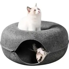GENERICO - Cama Iglu Cueva para Mascotas Gris Oscuro