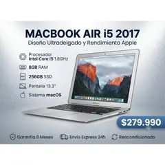APPLE - Macbook Air i5 2017 8GB Ram 256GB SSD 1,8Ghz A1343 Reacondicionado