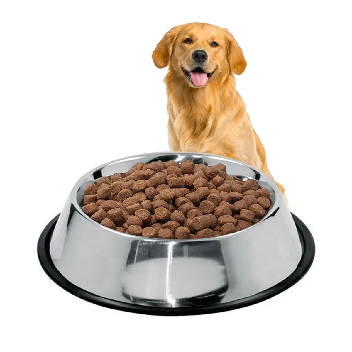 GENERICO - Comedero de Metal Plato Para mascota 34 cm