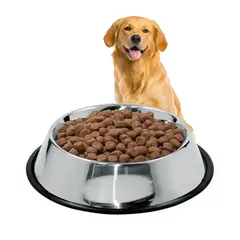 GENERICO - Comedero de Metal Plato Para mascota 26 cm