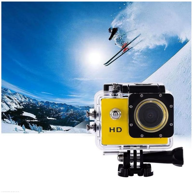 GENERICO - Cámara Deportiva HD 1080 Portátil Impermeable 30mt 900 mAh 12MP