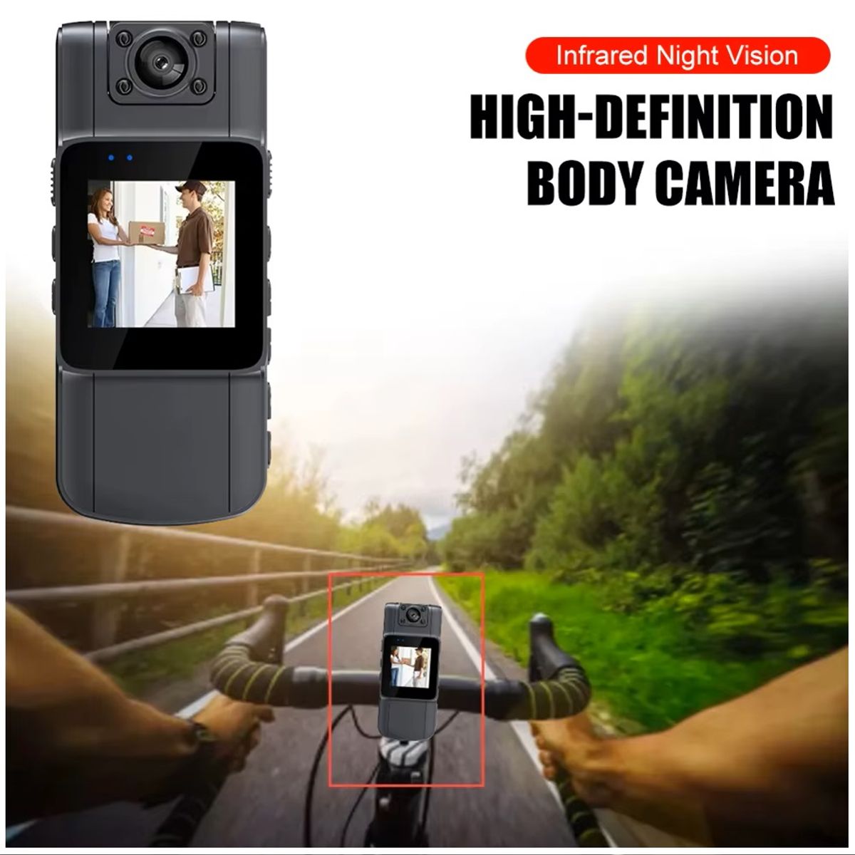 GENERICO - Cámara DVR Portátil Recargable Visión Nocturna y Gran Angular de 130°