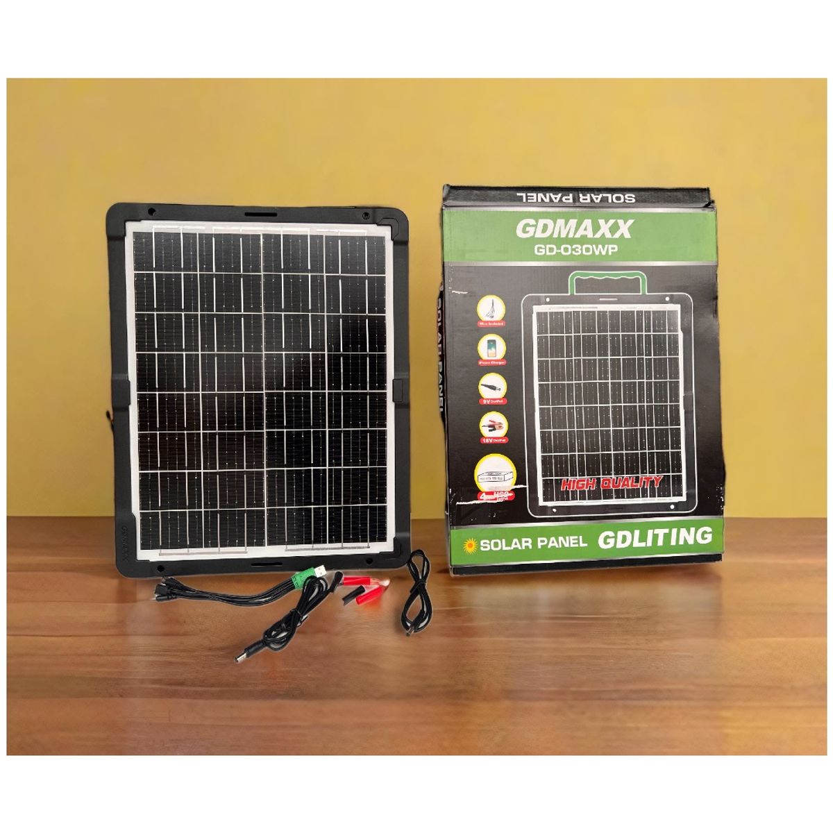 GENERICO - Panel Solar Portátil 30W Carga Múltiple para Smartphones Lámparas