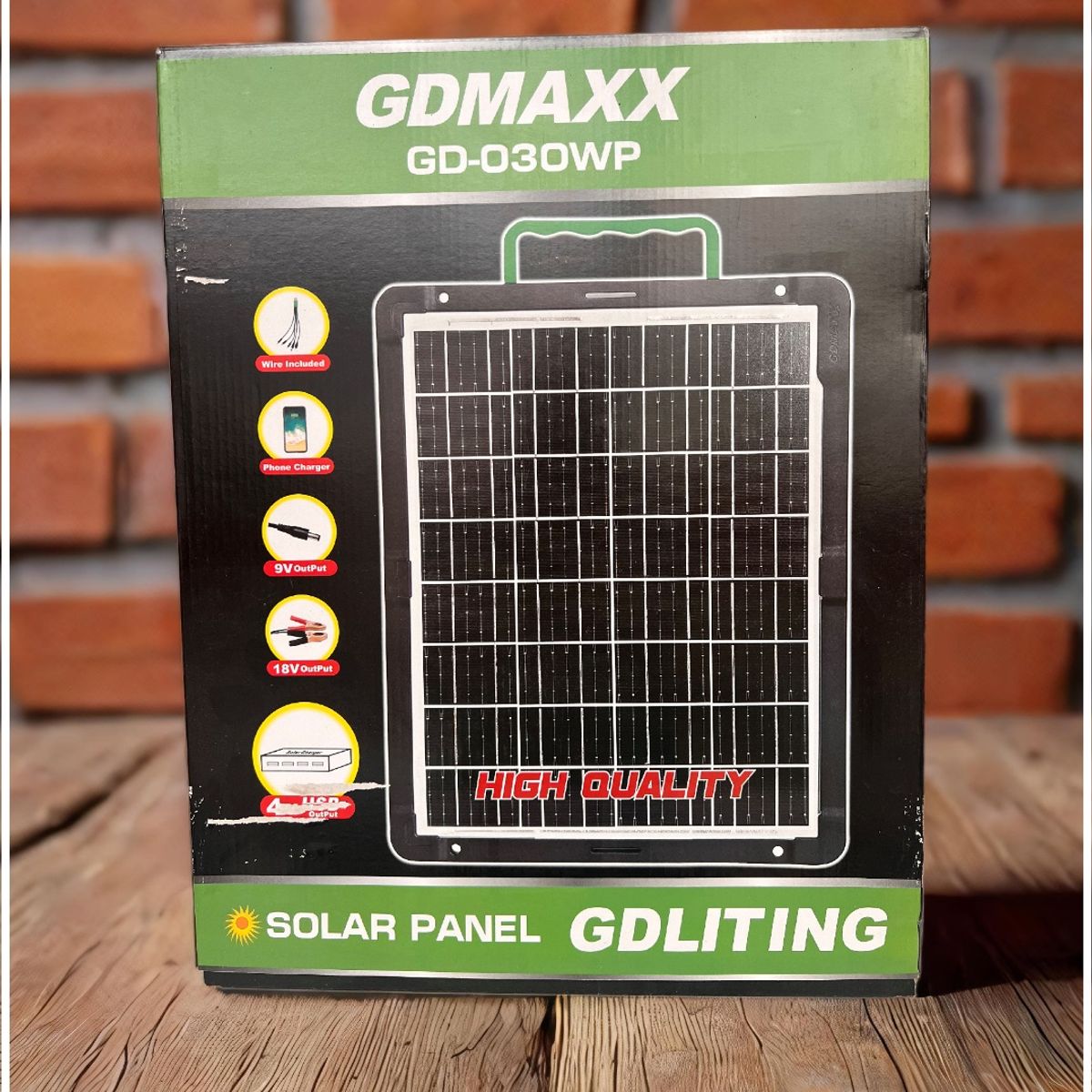 GENERICO - Panel Solar Portátil 30W Carga Múltiple para Smartphones Lámparas