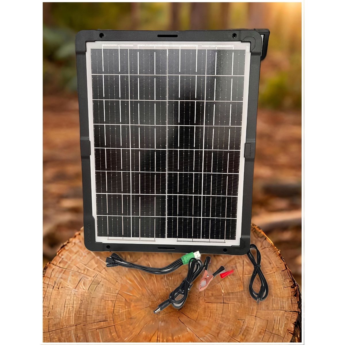 GENERICO - Panel Solar Portátil 30W 18V Adaptador de carga Múltiple Cable USB