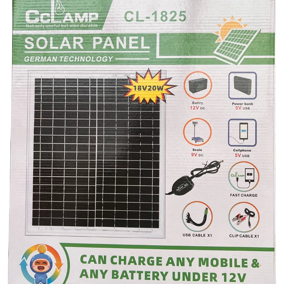 STARTECHOFFICE - Panel Solar Portátil 20W 18V Adaptador de carga Múltiple Cable USB