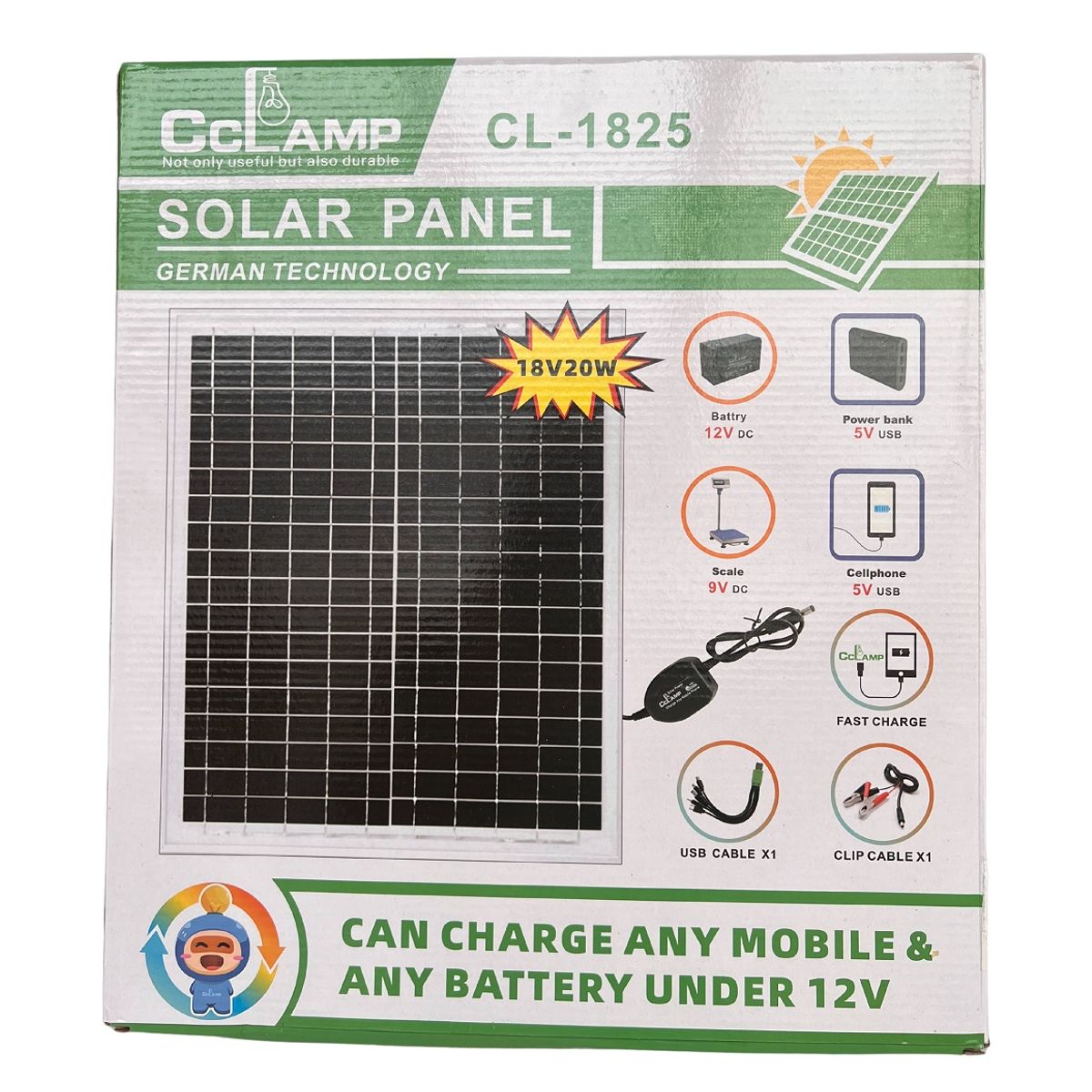 STARTECHOFFICE - Panel Solar Portátil 20W 18V Adaptador de carga Múltiple Cable USB