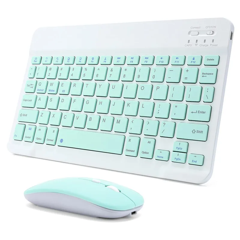 BITART - Combinación De Teclado Y Mouse Inalámbricos Para Pc iPad Verde