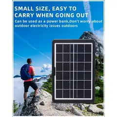 GENERICO - Panel Solar Portátil 15W 16V Cargar Dispositivos en Cualquier Entorno