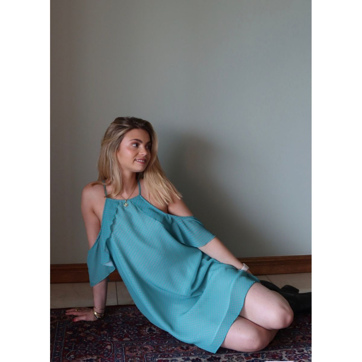 ME QUIERE MUCHO POQUITO NADA - Vestido Dots Verde