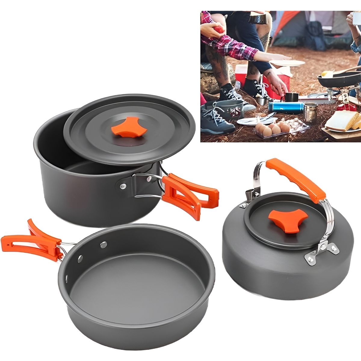 GENERICO - Set Ollas Outdoor Camping Cocina Para Camping Utensilios