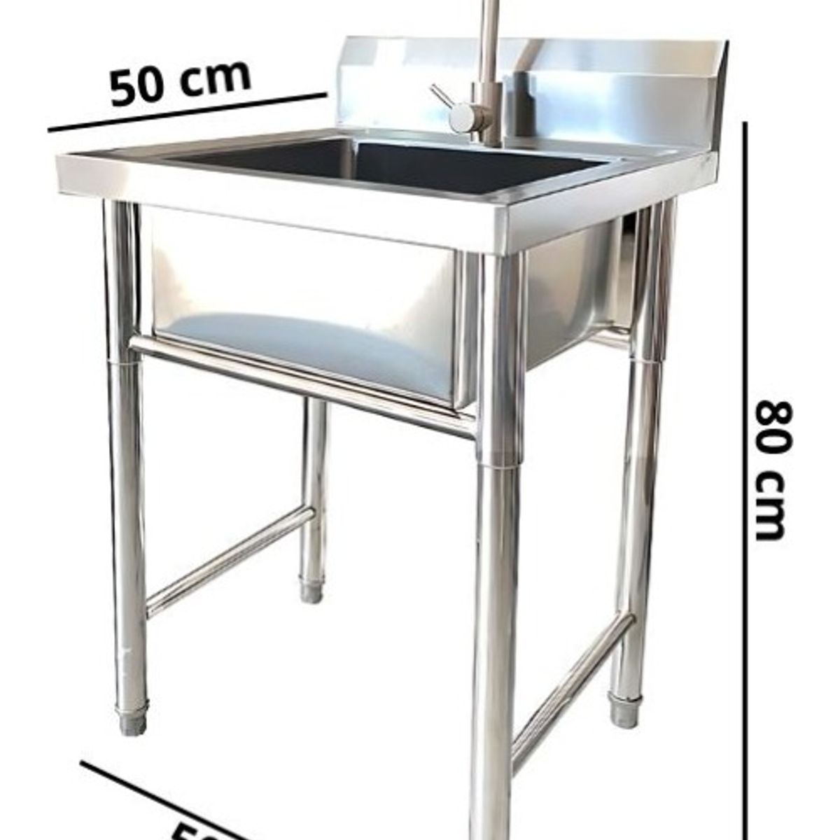 LABALAOS - Lavaplatos Individual  Griferia Acero Inoxidable Plateado