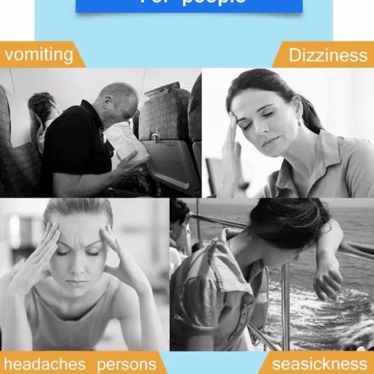 GENERICO - 12 Parches Alivio Para El Mareo Por Movimiento