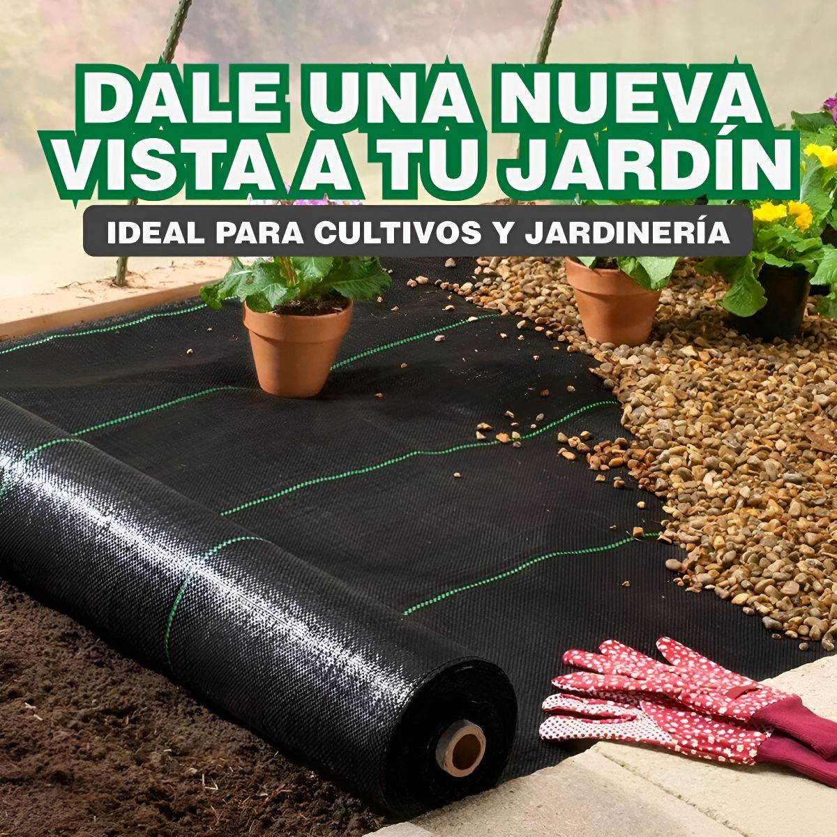 Malla Antimaleza Ground Coverlona Antimaleza Negro 1100m, marca U BUY - Foto 2