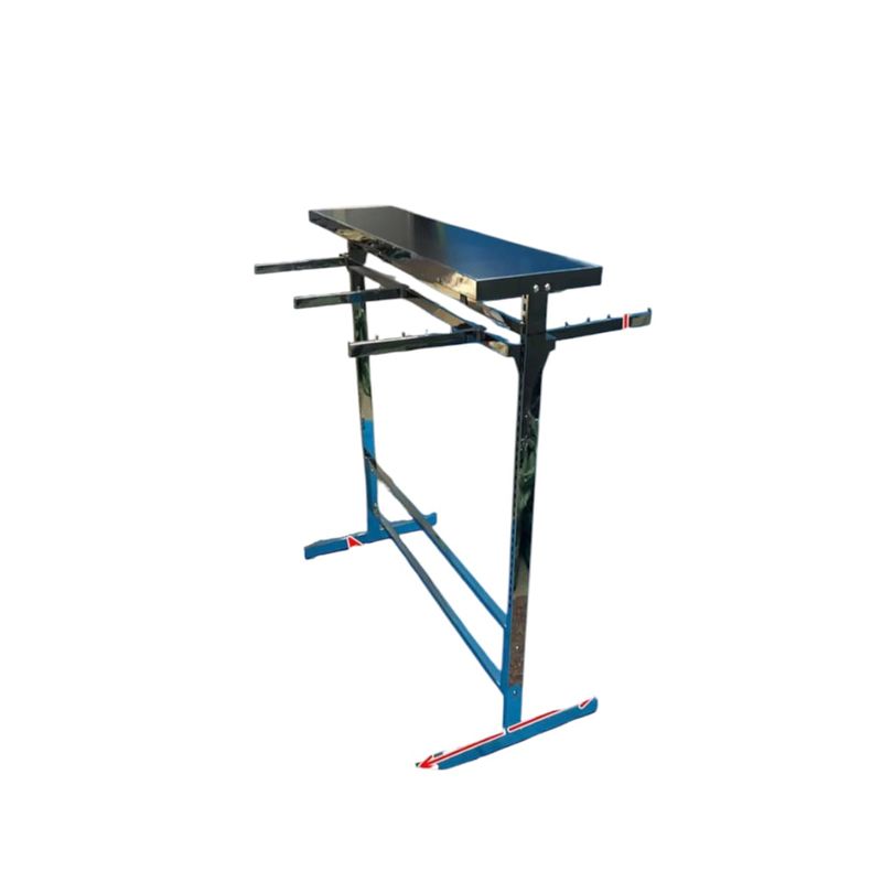 GENERICO - Perchero Metálico Doble con Repisa Negra Superior Gms