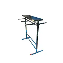 GENERICO - Perchero Metálico Doble con Repisa Negra Superior Gms