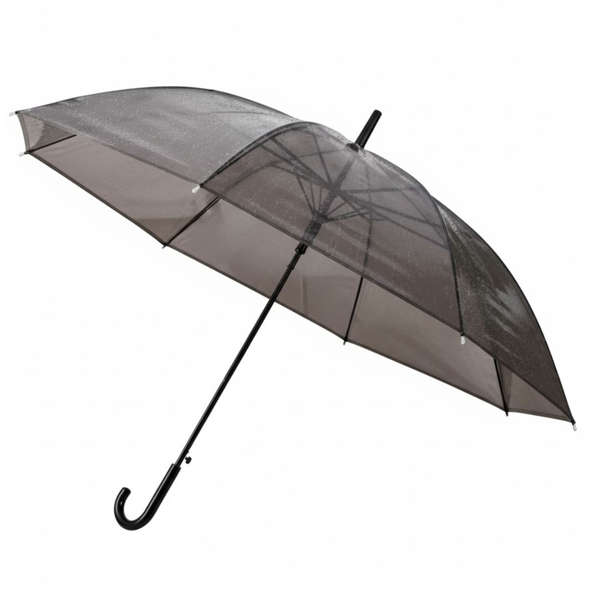 GENERICO - Paragua Transparente Negro Para Lluvia