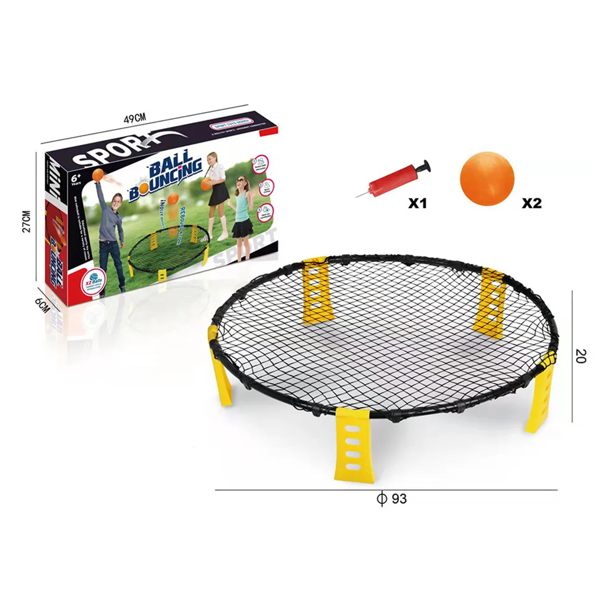 ATURE - Juego De Cuadrícula De Netball Con Bounce Spikeball