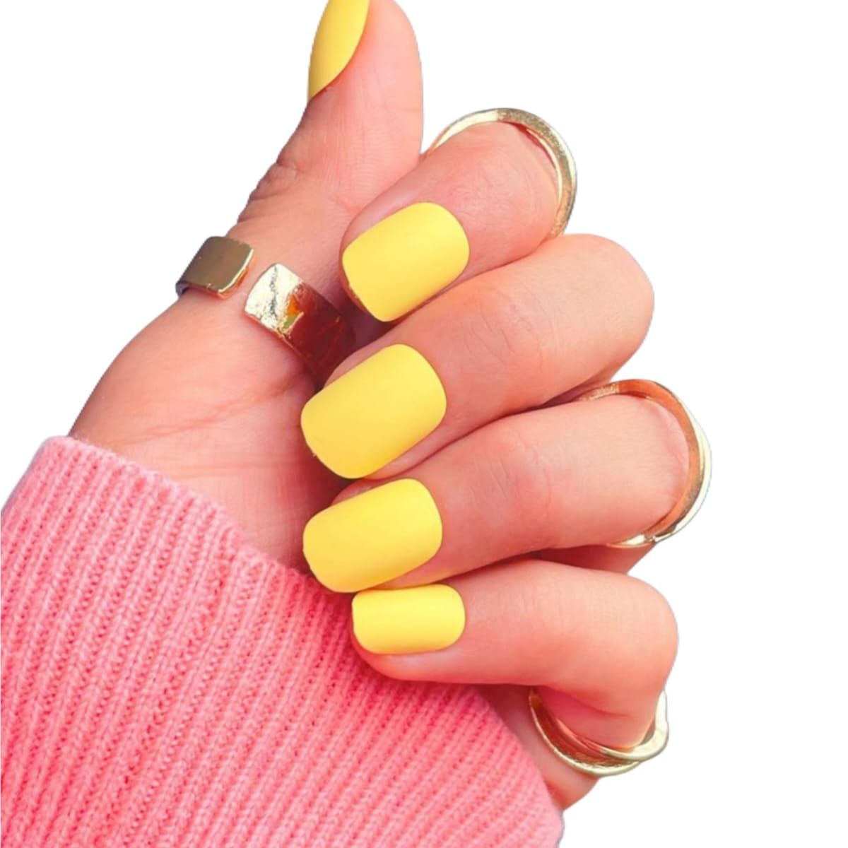 GENERICO - Uñas Press On Manicura Kit Uñas Postizas  Amarillo49
