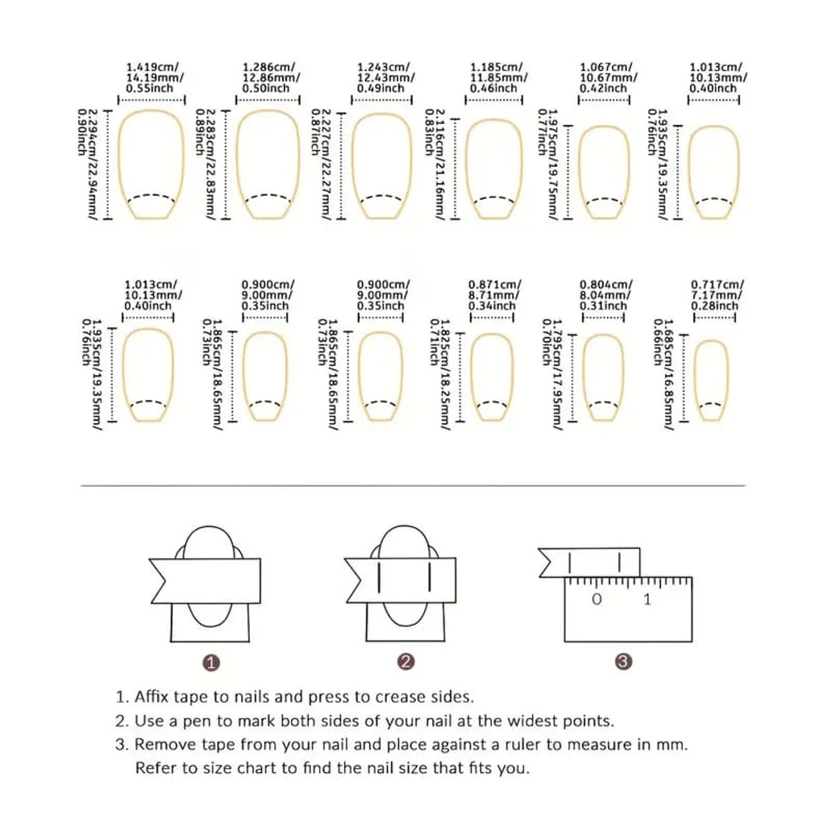 GENERICO - Uñas Press On Manicura Kit Uñas Postizas Color Ladrillo54