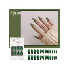 GENERICO - Uñas Press On Manicura Kit Uñas Postizas Color Verde Oscuro6