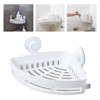 Estante De Baño Con Ventosas Sin Taladrar Color Blanco