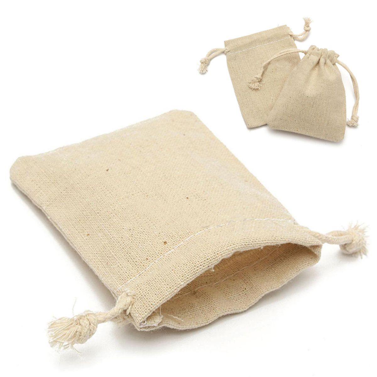 ATURE - Paquete De 18 Bolsas De Lino Grueso, 10 X 15 Cm