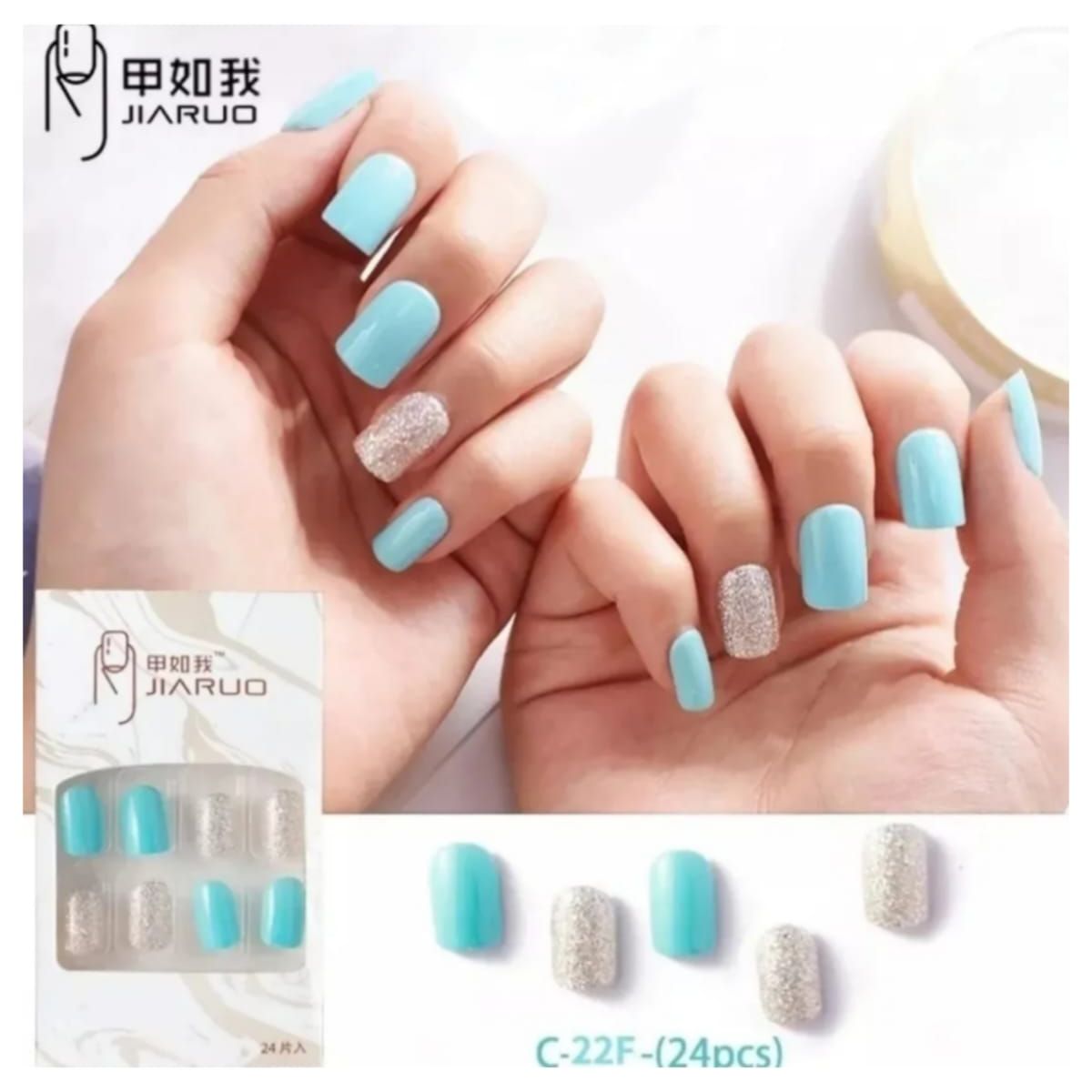 GENERICO - Uñas Press On Manicura Kit Uñas Postizas Color B13