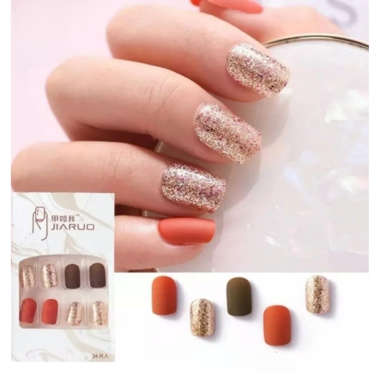 GENERICO - Uñas Press On Manicura Kit Uñas Postizas Color B5