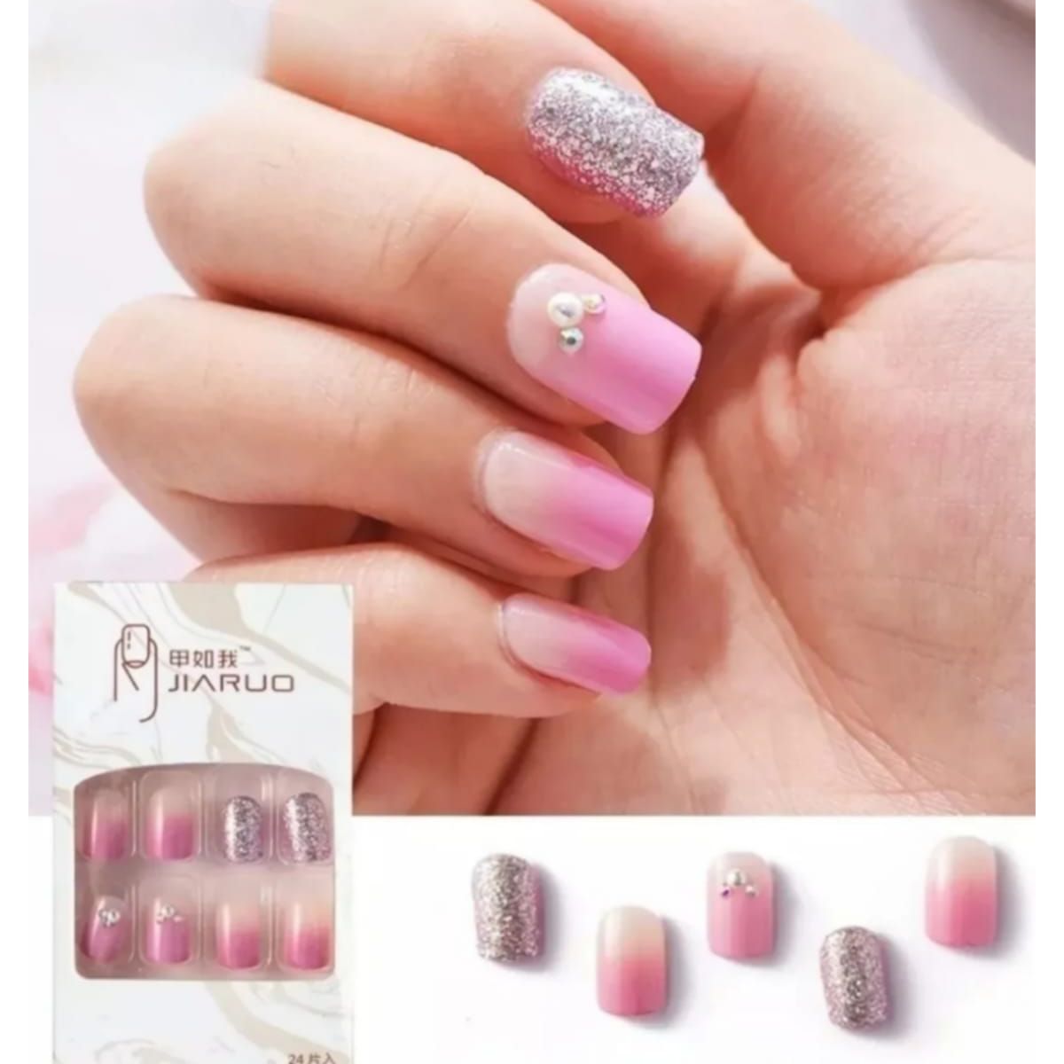 GENERICO - Uñas Press On Manicura Kit Uñas Postizas Color B6