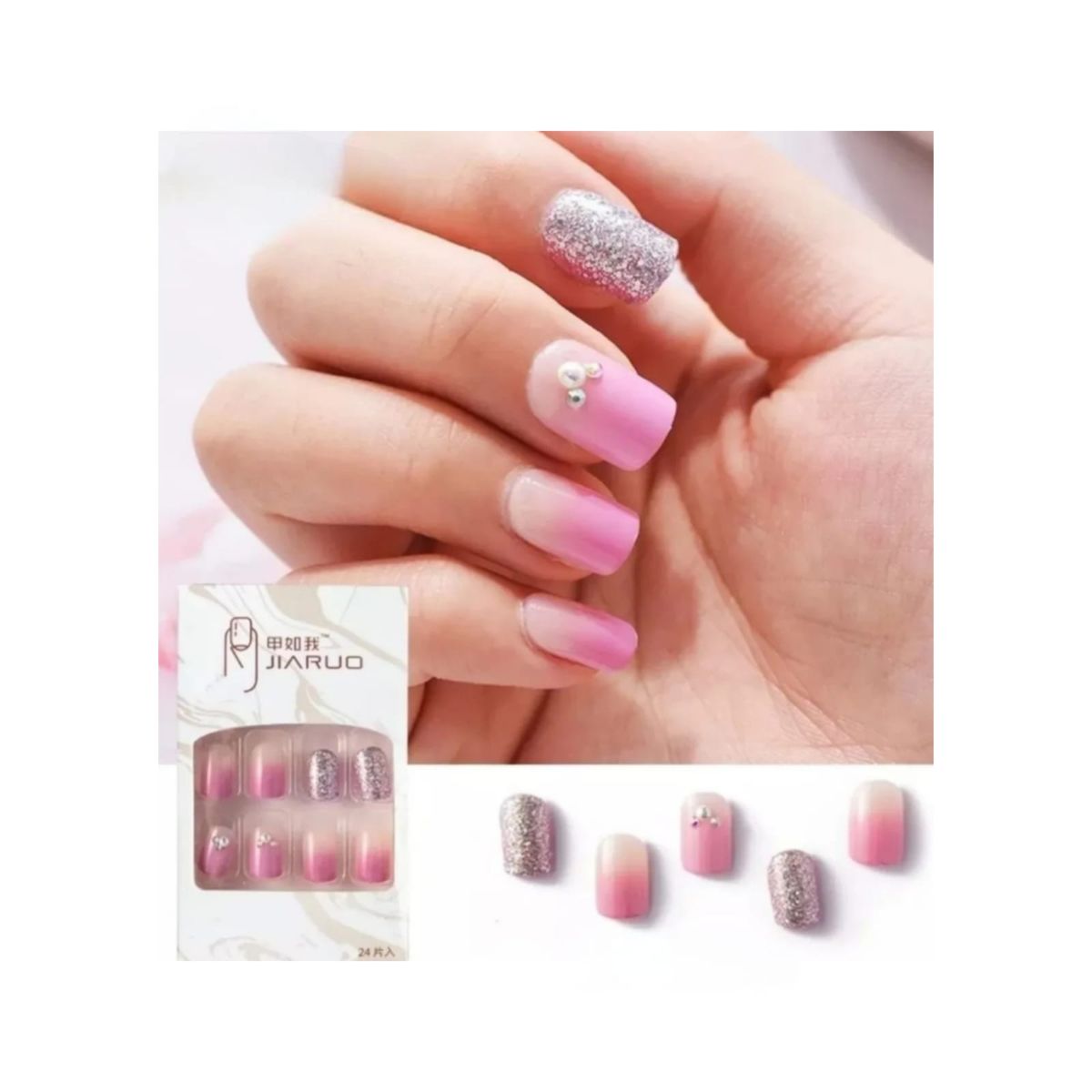 GENERICO - Uñas Press On Manicura Kit Uñas Postizas Color B6