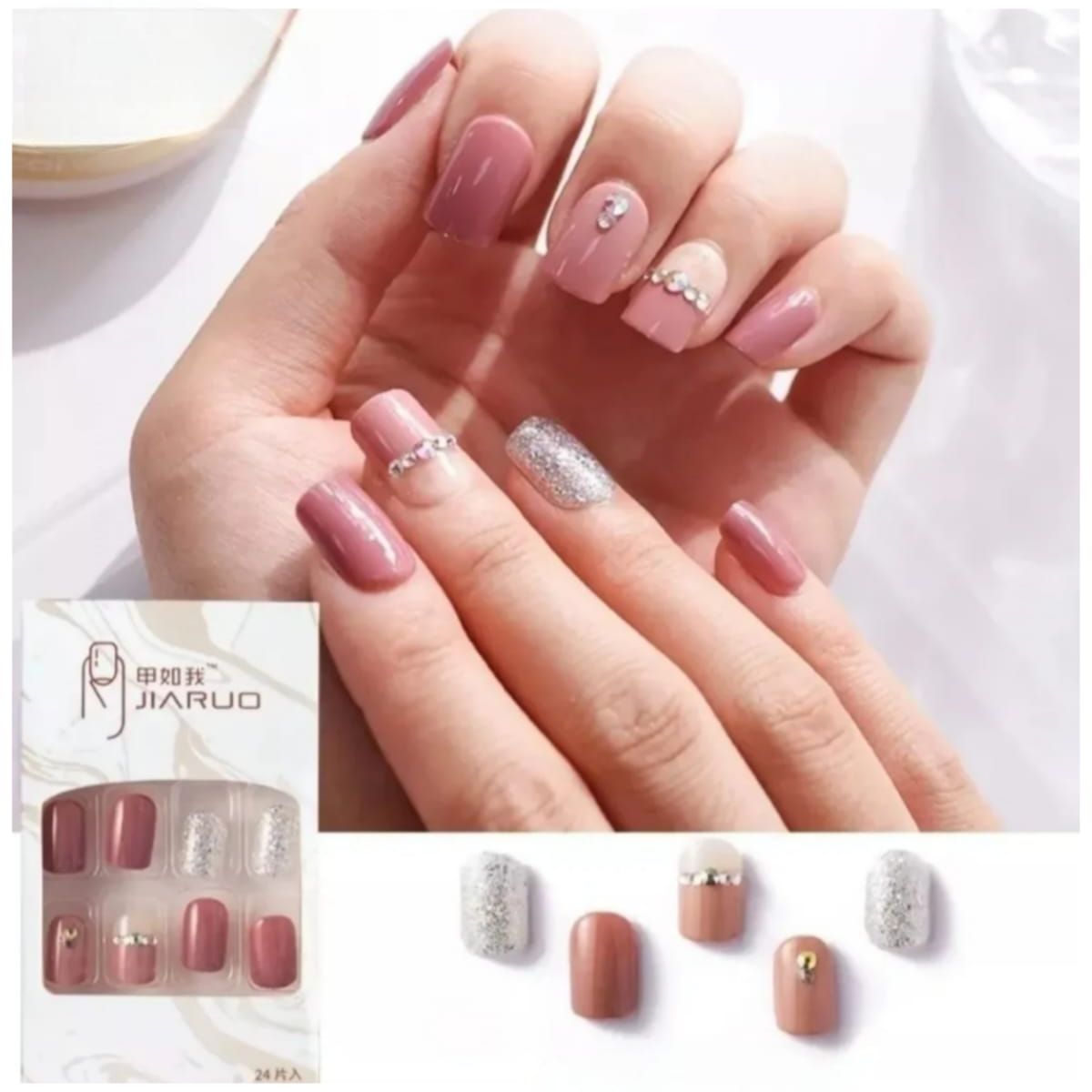 GENERICO - Uñas Press On Manicura Kit Uñas Postizas Color B9