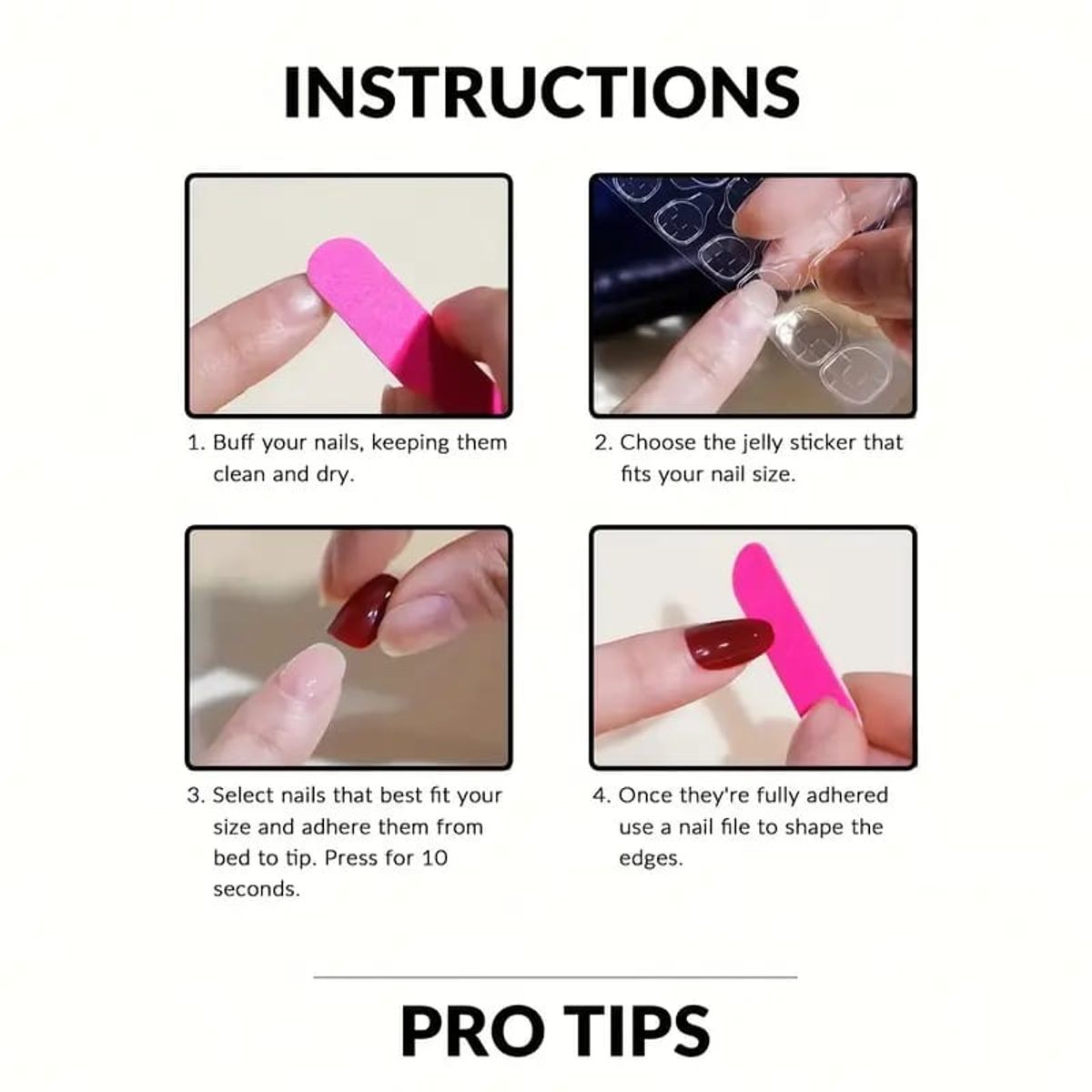 GENERICO - Uñas Press On Manicura Kit Uñas Postizas Color B9